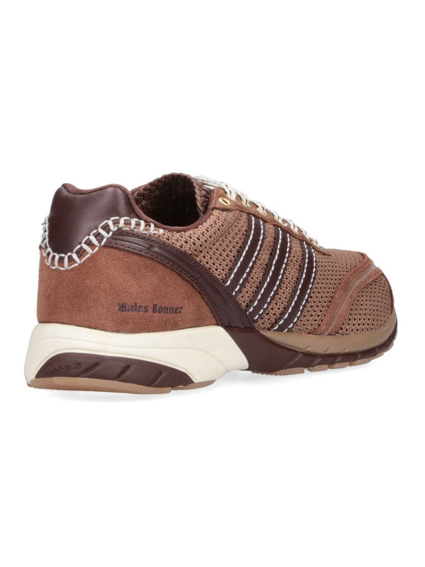 Adidas Originals By Wales Bonner Brown Mesh Suede Accent Sporty Sneakers