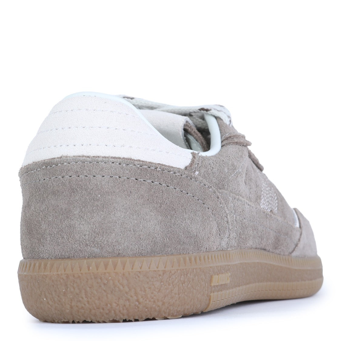 Alohas Taupe Suede Contrast Inserts Round Toe Sneakers