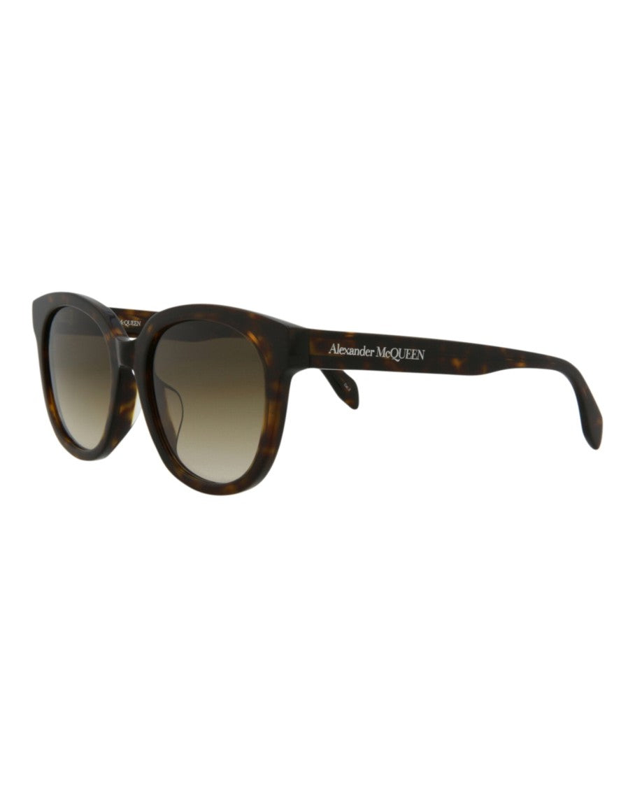 Alexander Mcqueen Tortoiseshell Round-Frame Acetate Sunglasses With Gradient Lenses