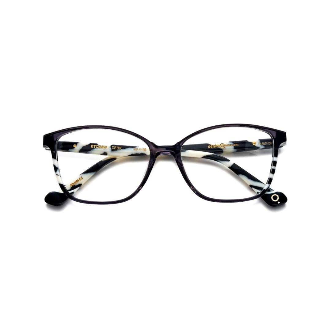 Etnia Barcelona Etosha Cat-Eye Eyeglasses With Zebra-Striped Temples