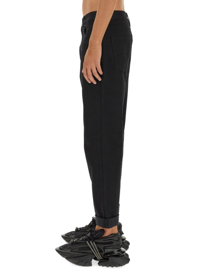Balmain Regular Fit Black Denim Jeans