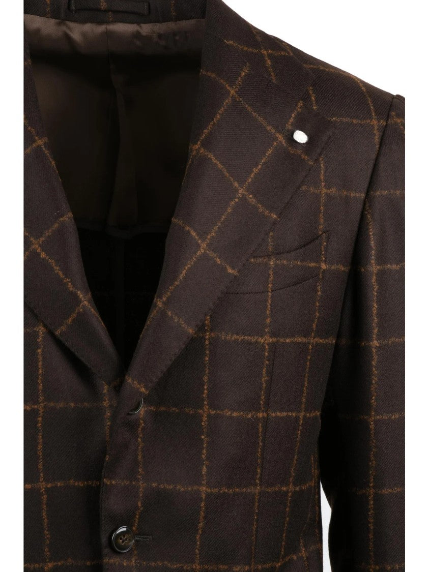 Luigi Bianchi Rounded Jacket With Notch Lapels And Tailored Fit