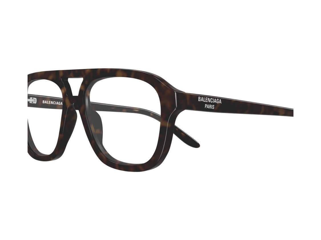 Balenciaga Bb0529o Tortoiseshell Oversized Square Frame Eyeglasses