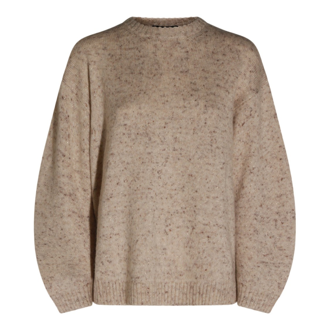 Fabiana Filippi Relaxed Fit Crew Neck Sweater With Speckled Knit Pattern