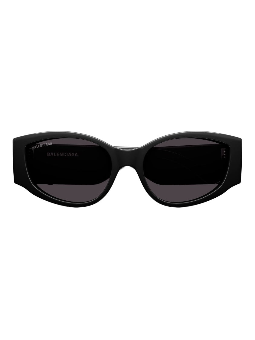 Balenciaga Oversized Black Frame Bb0258s Sunglasses With Bold Logo