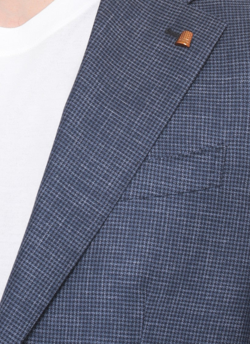 La Torre Red Blue Pied De Poule Blazer
