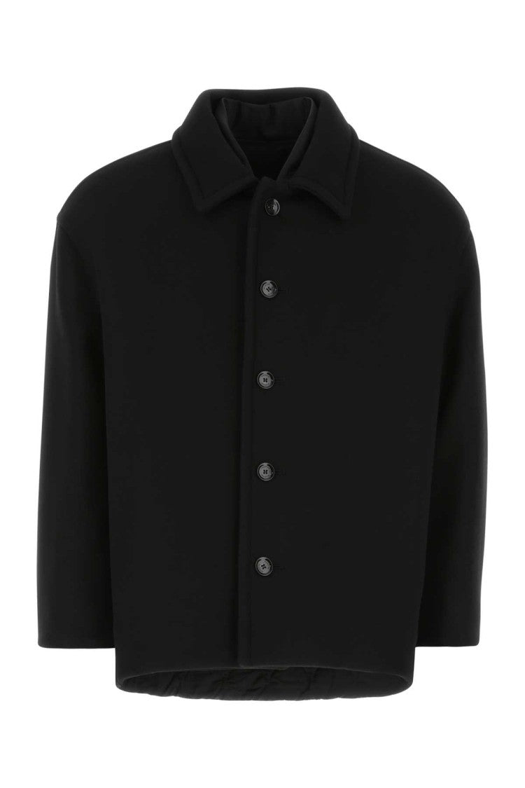 Valentino Garavani Black Wool Blend Coat
