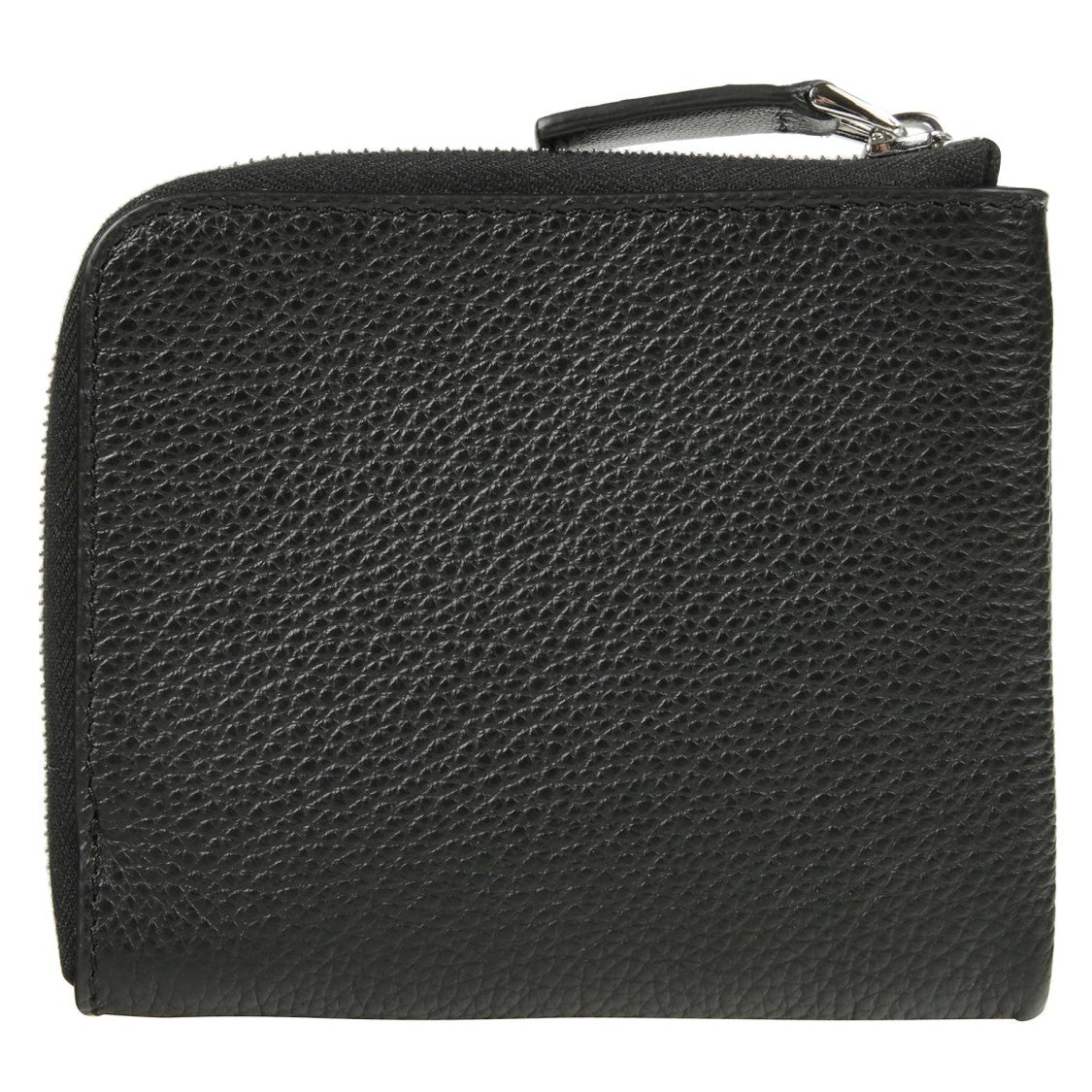 Marni Textured Black Leather Wallet With Zip-Around Closure