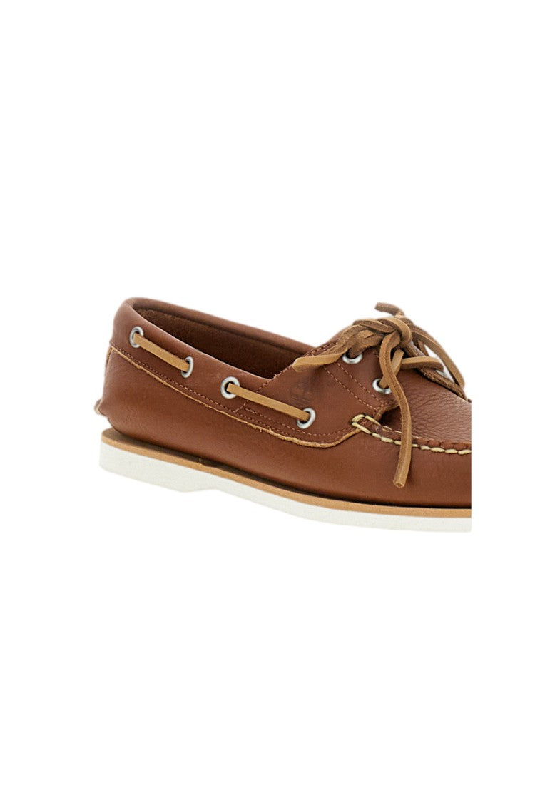 Timberland Traditional Hand-Stitched Brown Leather Boat Shoes