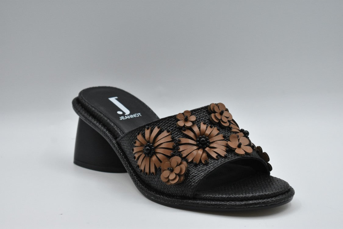 Jeannot Intricately Embellished Low-Heeled Sandals
