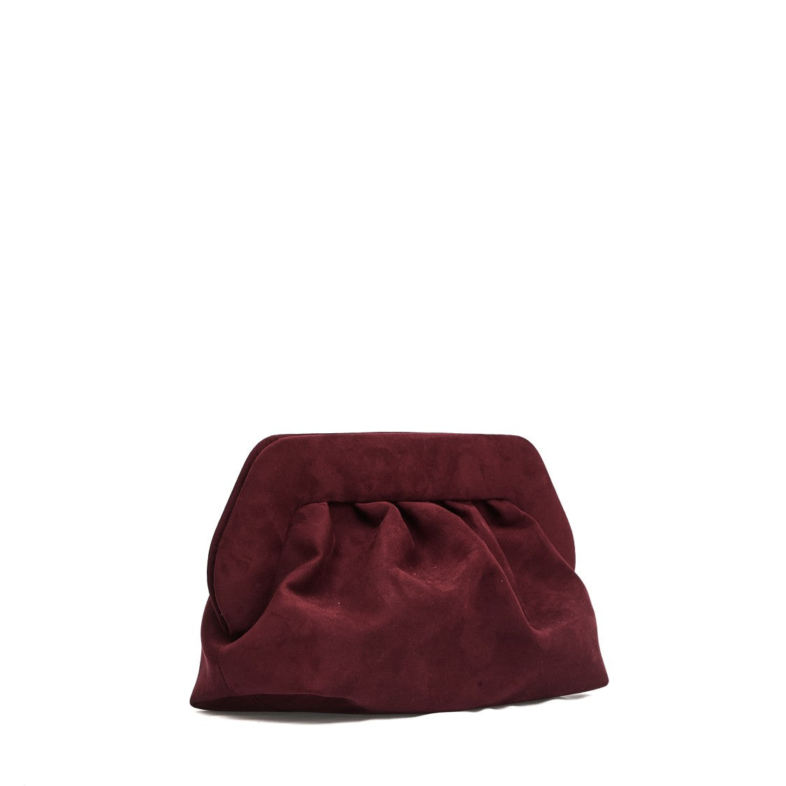 Themoirè Clutch Vegan Suede Bordeaux