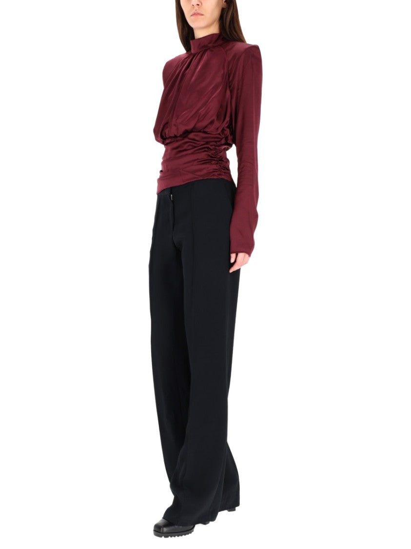 Rotate Birger Christensen Bordeaux Long-Sleeved Top