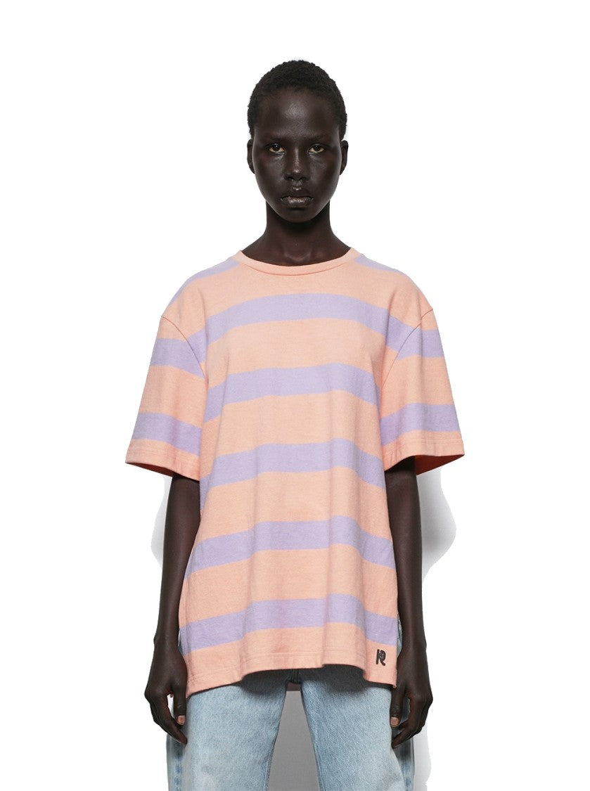 Rabanne Tee Shirt Stripes Peach And Lavander