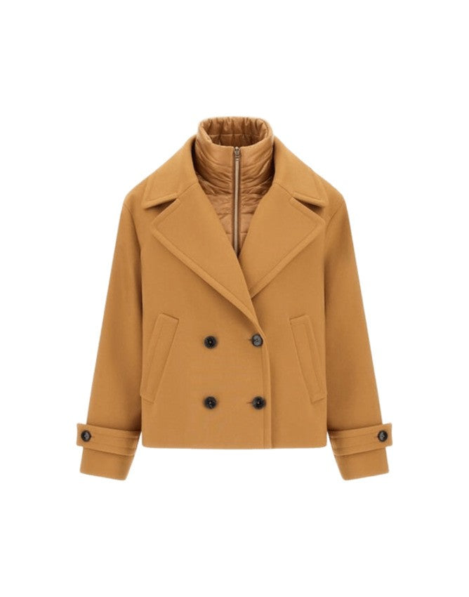 Herno Sailing-Inspired Camel Jacket With Removable Bib