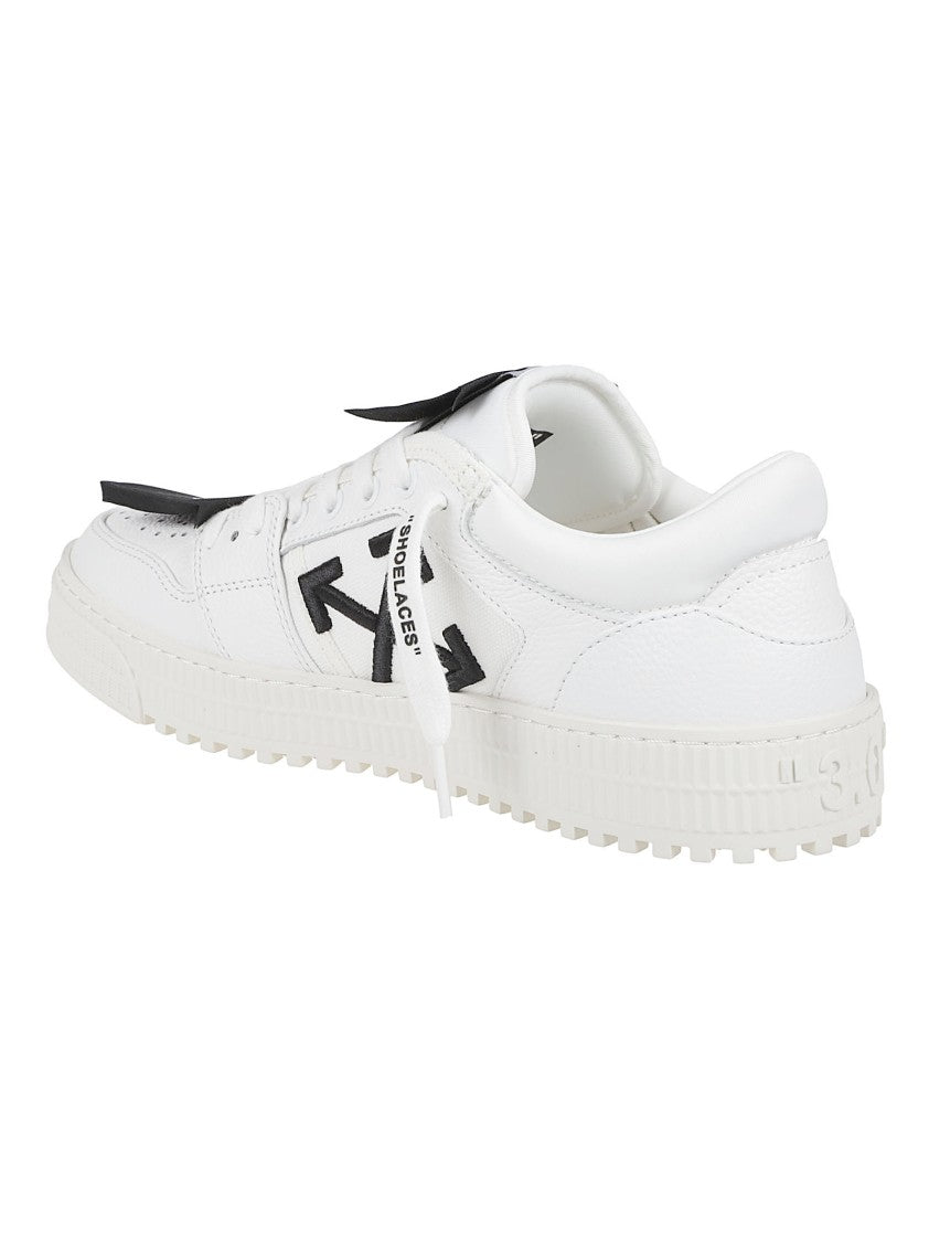 Off-White Low-Top White Sneakers With Textured Sole And Branding