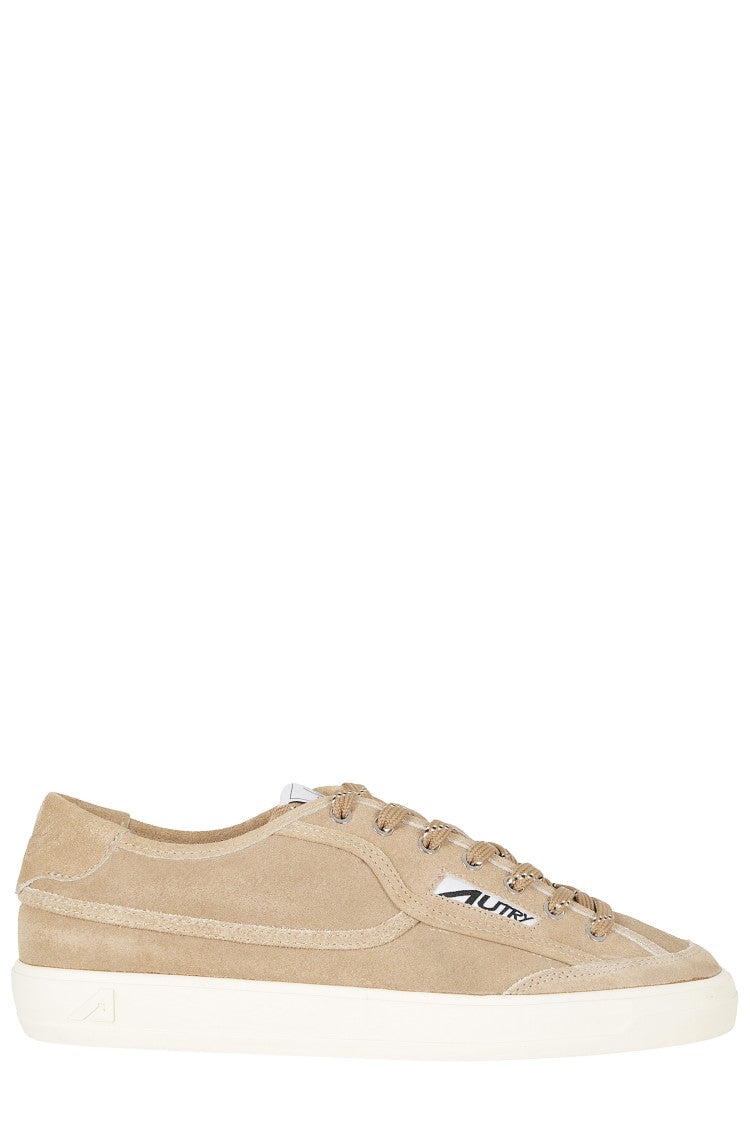 Autry White Windscape Low Minimalist Leather Sneakers