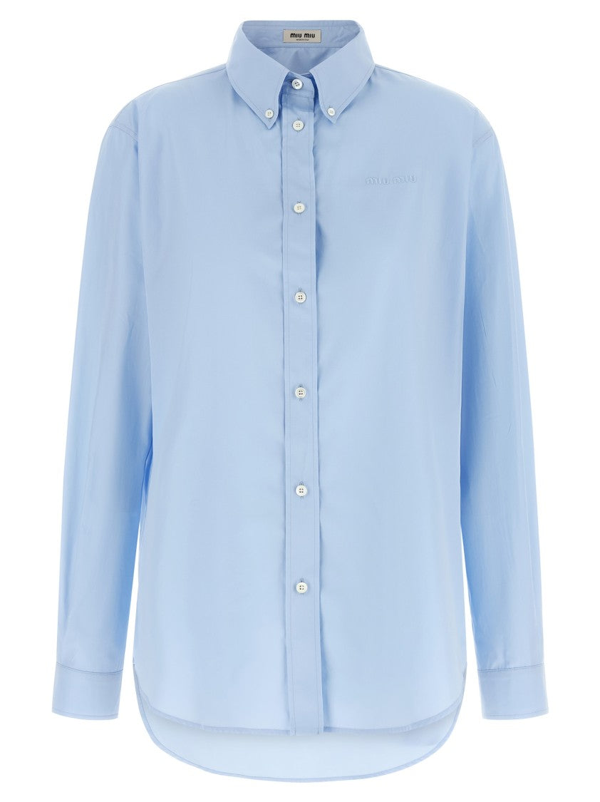 Miu Miu Logo Embroidery Shirt