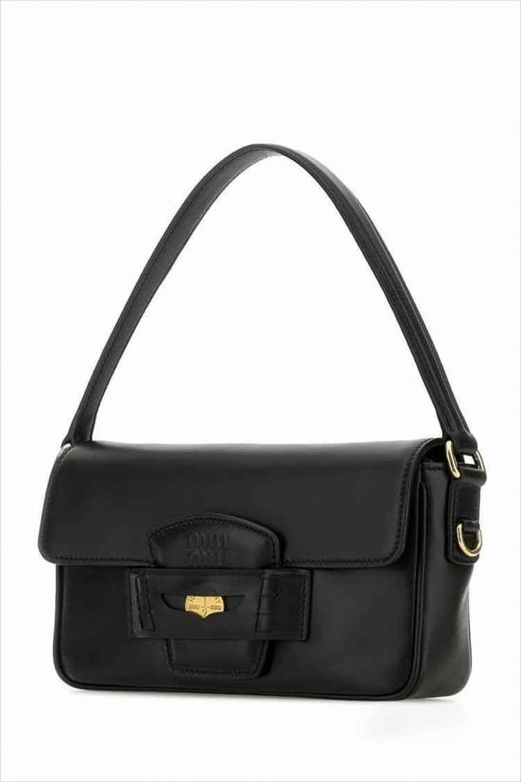 Miu Miu Rectangular Shoulder Bag In Smooth Calf Leather