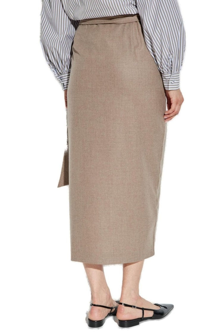 Max Mara Classic Midi Skirt With Smooth Structure