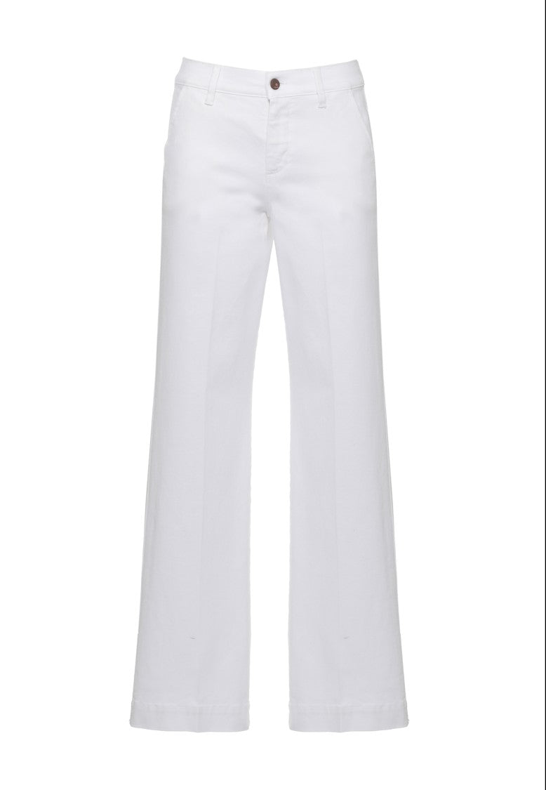 Cigala's White Five Pockets Cotton Jeans