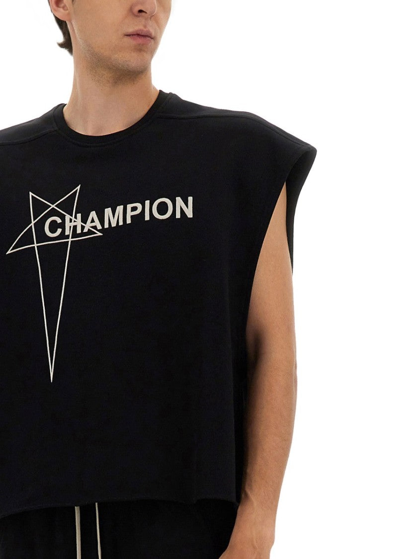 Champion X Rick Owens Cropped Micro Tatlin T-Shirt