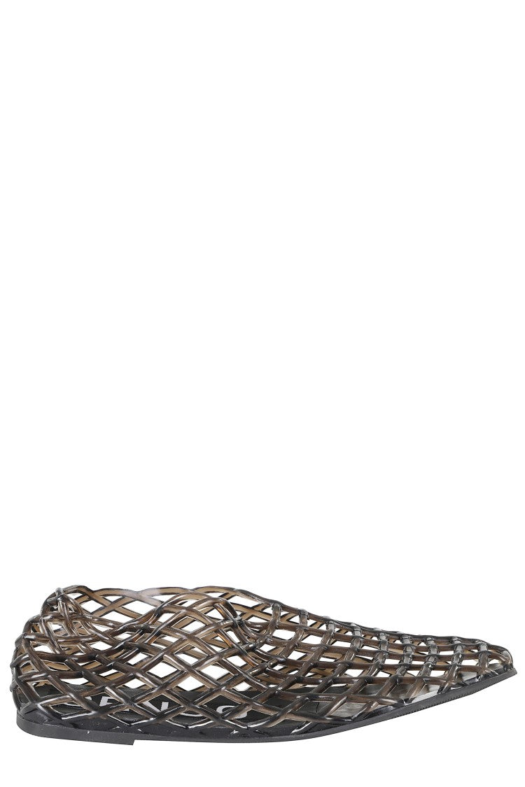 Senso Ebony Jellie Mesh Rubber Flats