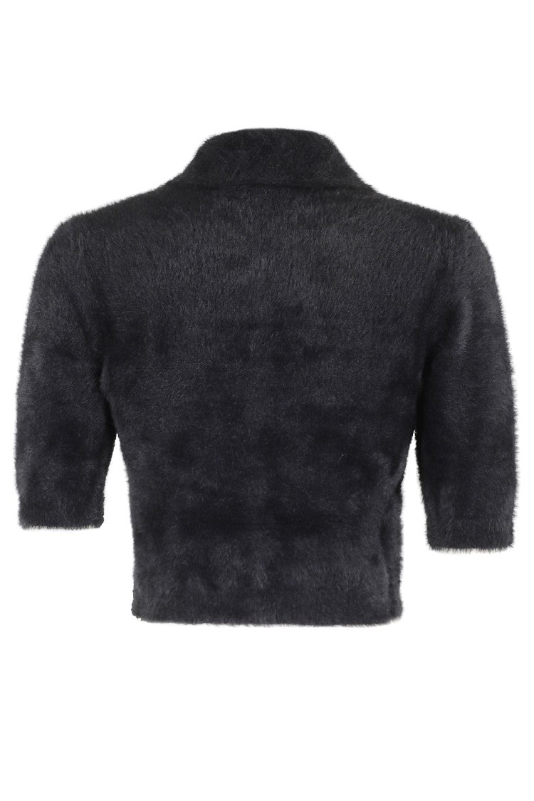 Elisabetta Franchi Tricot Sweater With Classic Collar