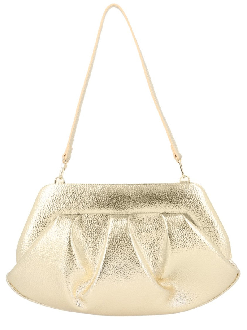 Themoirè Bios Baguette Polyurethane-Blend Ruched Shoulder Bag