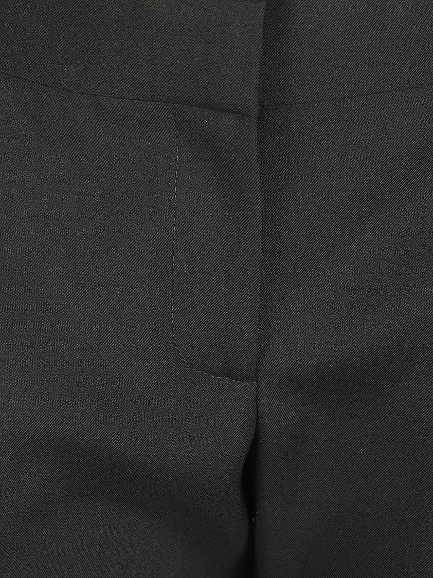 Alexander Mcqueen Tailored Black Trousers With High Waist
