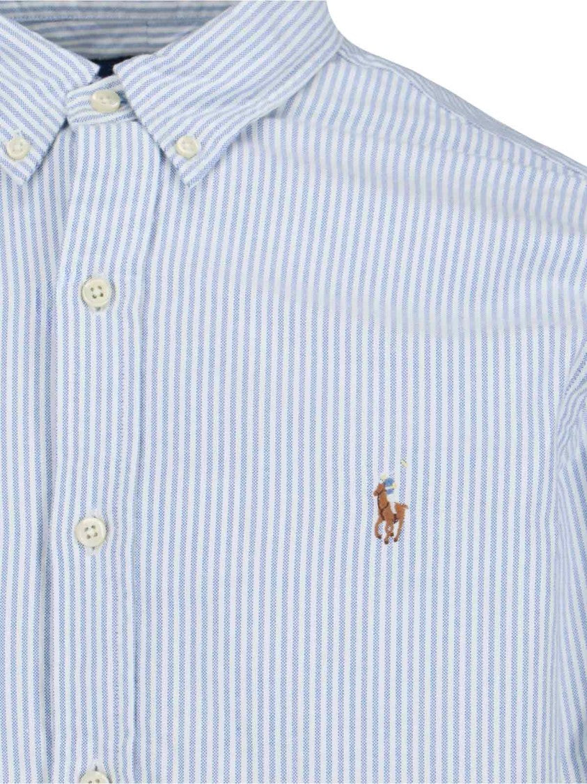 Polo Ralph Lauren Tailored Fit Blue Dress Shirt With Traditional Collar