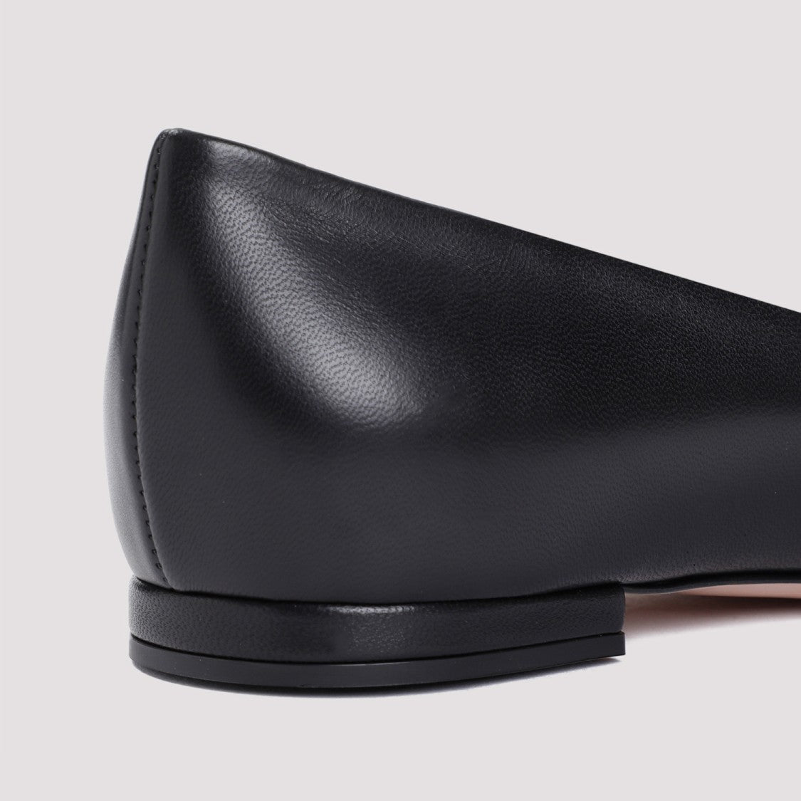 Gianvito Rossi Black Nappa Leather Ballerina