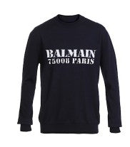Balmain Navy Blue Knitted Sweater