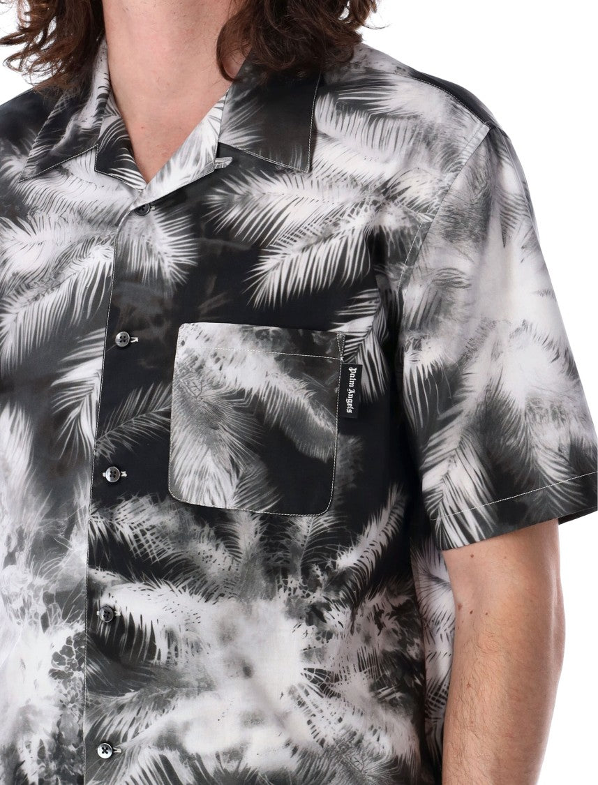 Palm Angels Black Blueprint Palms Shirt