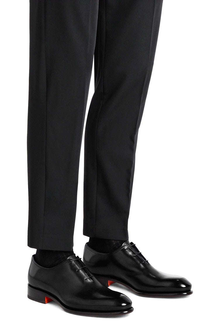 Santoni Antiqued Leather Oxford Shoes