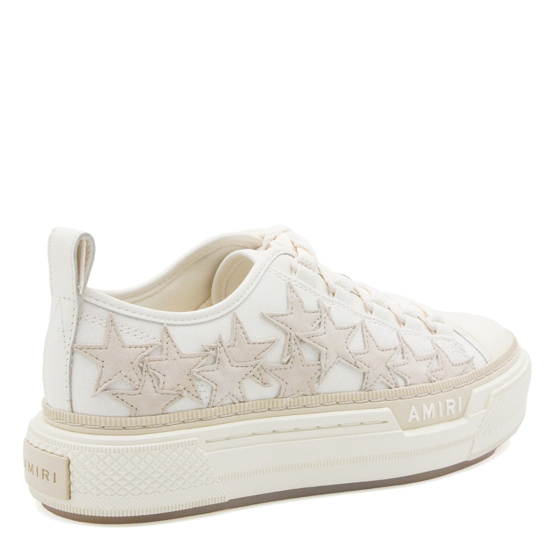 Amiri Beige Leather Stars Court Sneakers