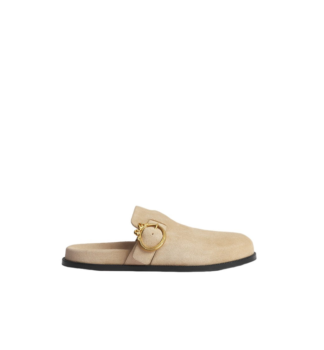 Christian Dior Light Beige Suede Slip-On Flats