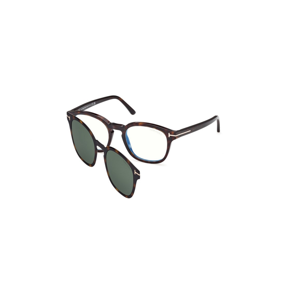 Tom Ford Ft5532-B Tortoiseshell Acetate Square Frame Eyeglasses