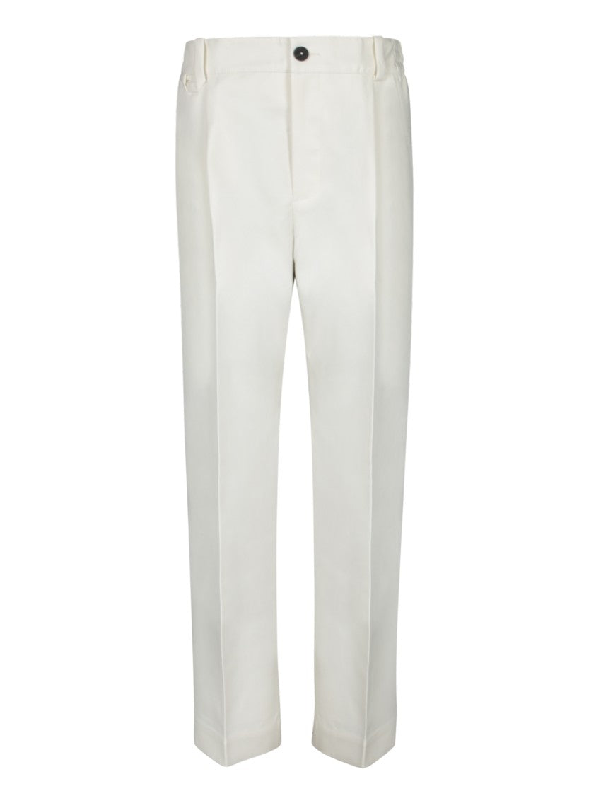 Jacquemus Straight Leg Trousers With Concealed Zip