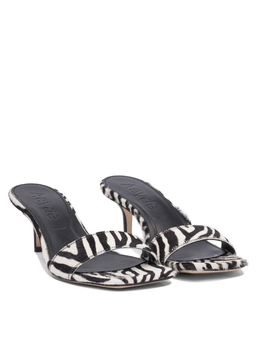 Aeydē 55Mm Zebra Print Calf Leather Sandals