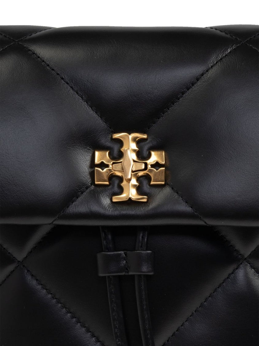 Tory Burch Quilted Black Leather Bucket Bag
