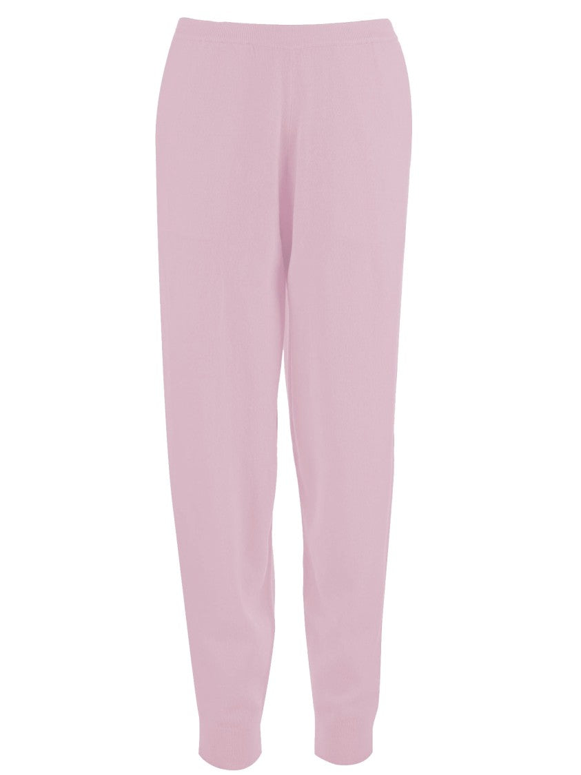 Allude Soft Pink Wool And Cashmere Pants