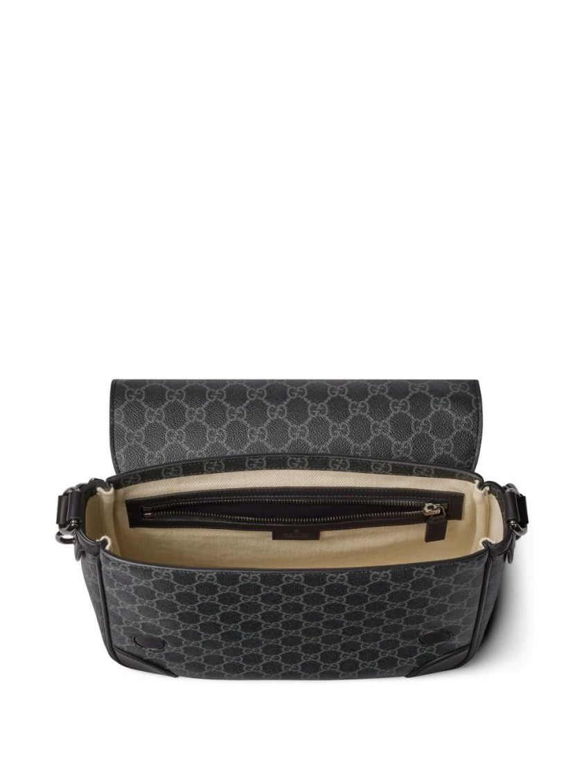 Gucci Black Gg Monogram Medium Crossbody Bag