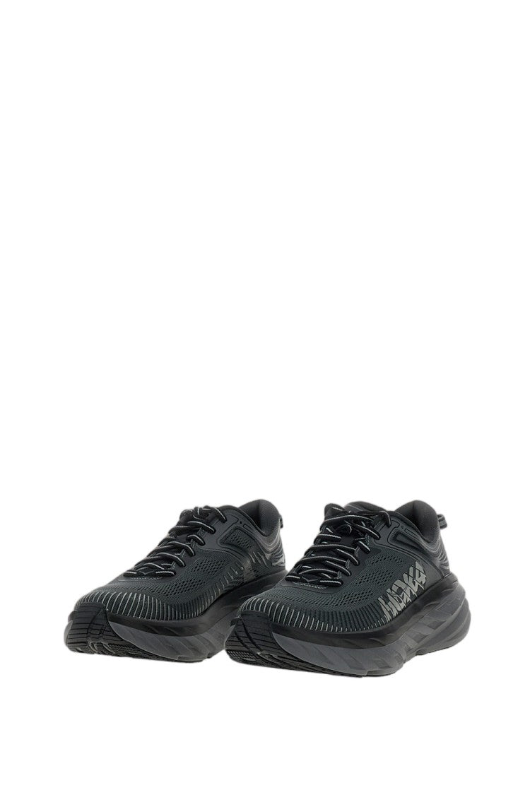 Hoka Black Bondi 7 Mesh Sneakers