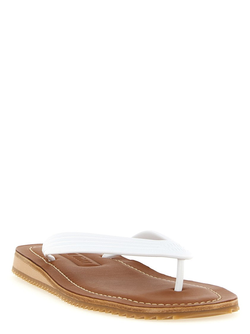 Miu Miu Logo Thong Sandals