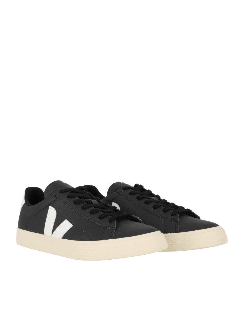 Veja Black Campo Minimalist Low-Top Sneakers