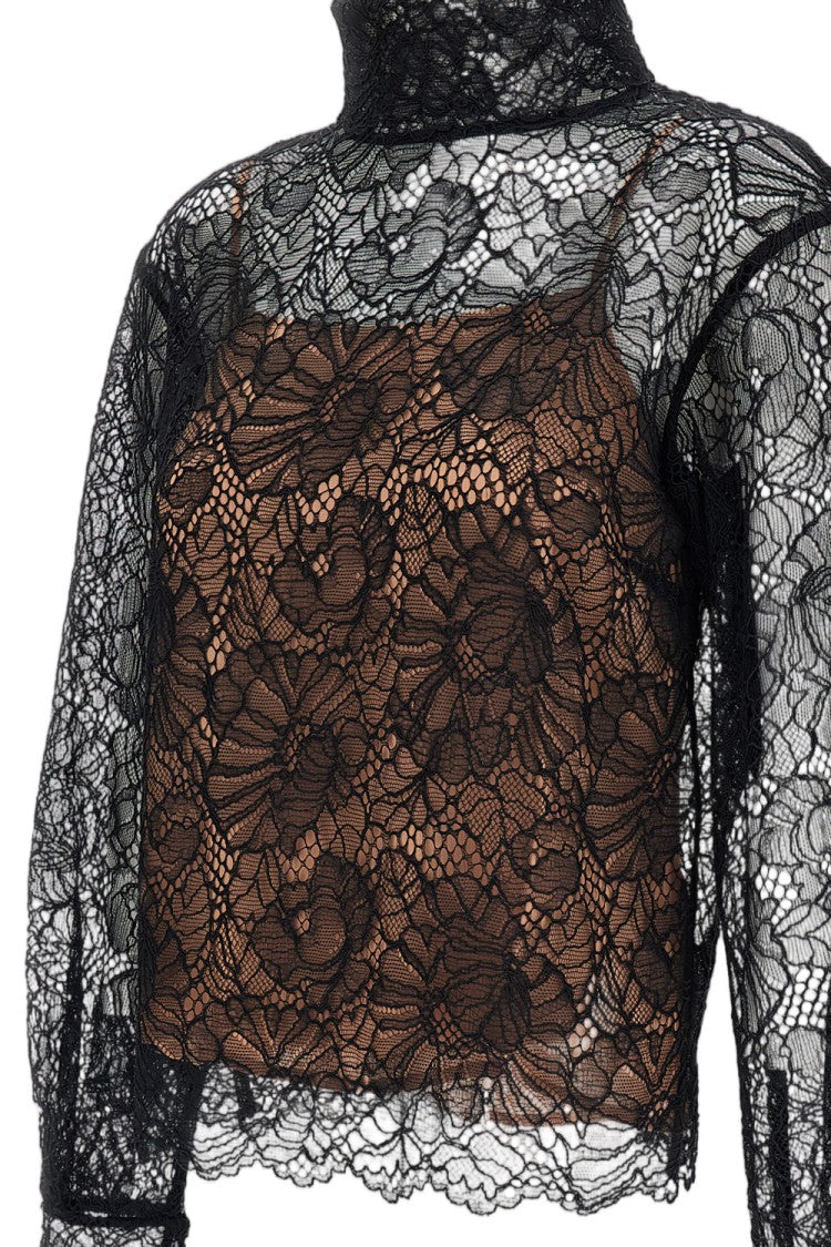 Rotate Lace Long Sleeve Blouse