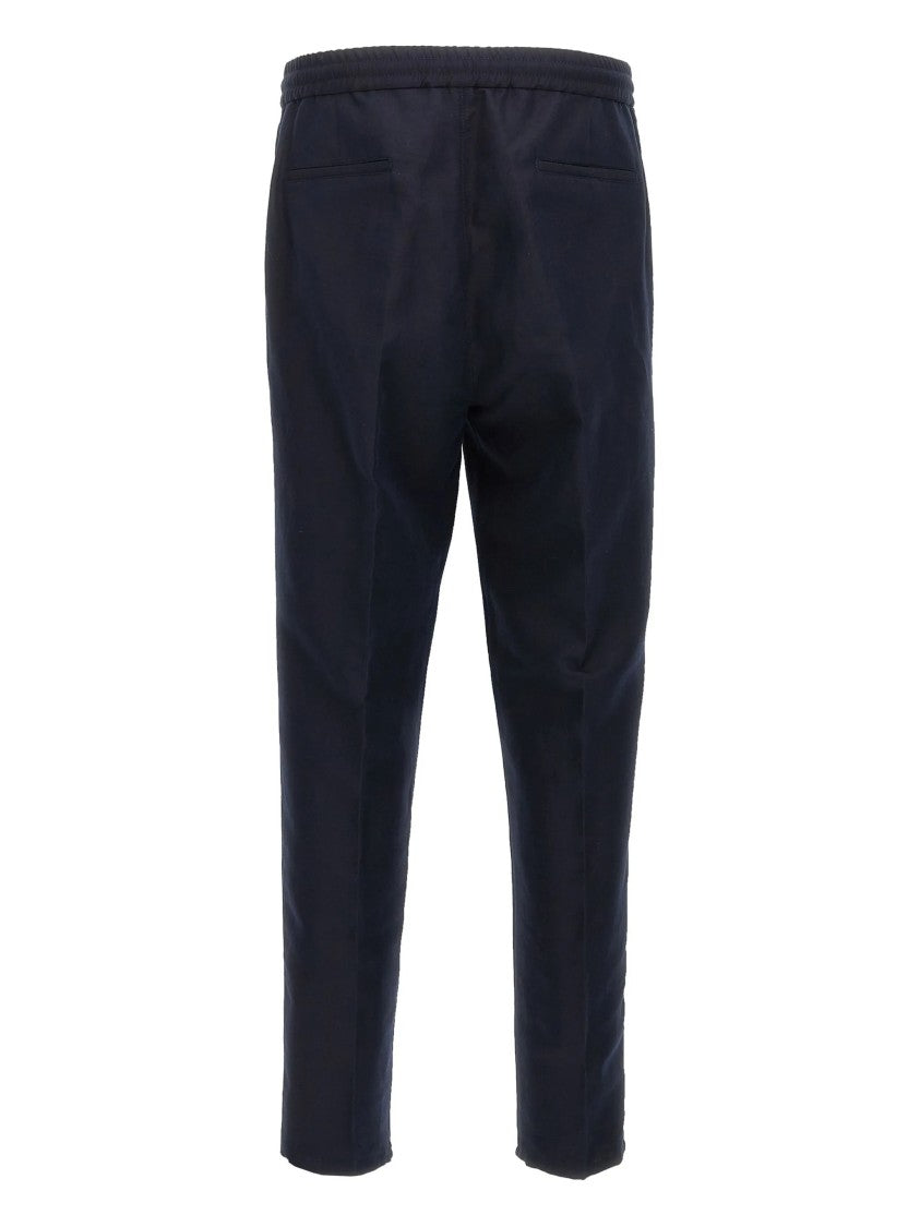 Brunello Cucinelli Straight-Leg Linen Cotton Neutral Pants