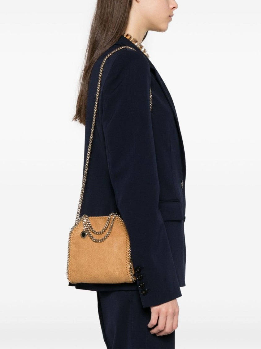 Stella Mccartney Geometric Brown Bag With Magnetic Fastening And Chain Strap