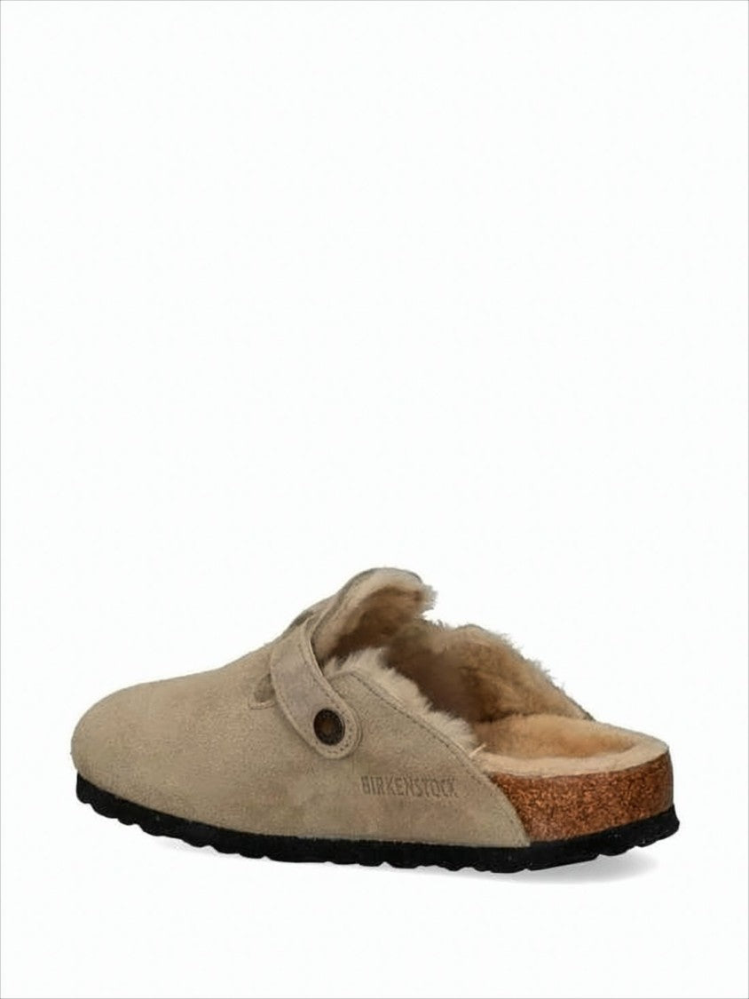 Birkenstock Suede Slip-On Mules With Adjustable Buckle Strap