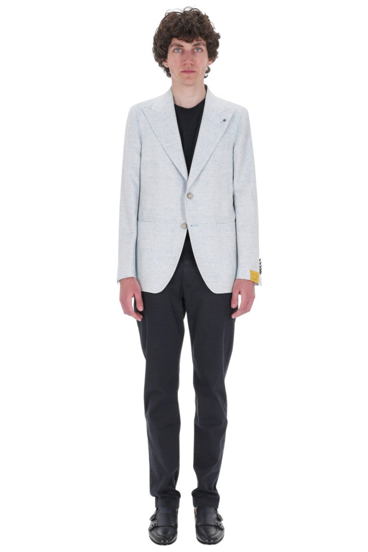 Tagliatore Pino Lerario Herringbone Linen-Cotton Blazer